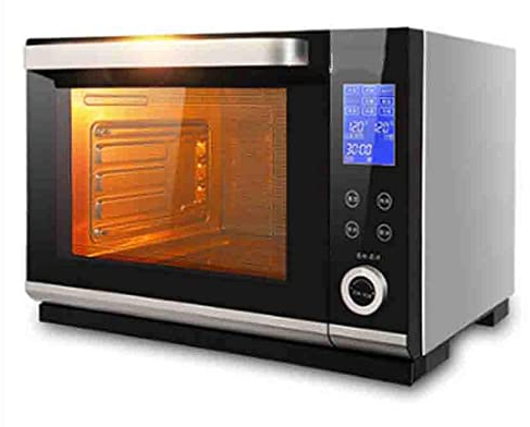 Horno Horno Microondas Solo en Silver Tact Horno Halógeno de Convección Premium Cocina Horno Eléctrico Integrado Individual - Acero Inoxidable Ideal para Asar, Hornear Estético y práctico