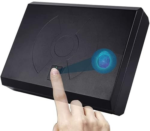 QIANMEI gun safe gun box Gun Safe For Pistols, Quick Access Firearm Safety Device With Biometric Fingerprint,Smart Handgun Safe Gun Lock Box For Home, Office， Safety Security