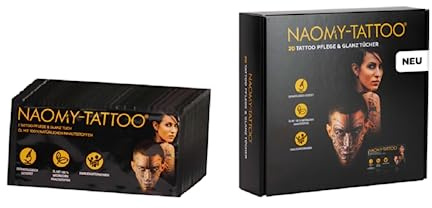 NAOMY-TATTOO - Cuidado del tatuaje para tatuajes mate descoloridos, brillo nuevo e intensidad de color radiante I 100% ingredientes naturales I vegano I sin experimentos con animales (SET 3): 20 x
