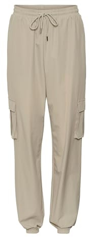 VERO MODA dam Vmkimberly Hw cargobyxa Noos byxor, abbey stone, (L) W x 30L