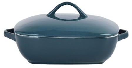 JTBDWOSK Ceramic Lasagna Pan with Lid, Rectangular Tiramisu Pan, Pastaporcelain Baking Dish for The Oven, Microwave Dish,B