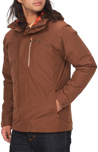 MARMOT Men's Ramble Component Jacket - 3-in-1 Waterproof Shell with Hood and Breathable Polartec Fleece Liner, Pinecone, X-Large
