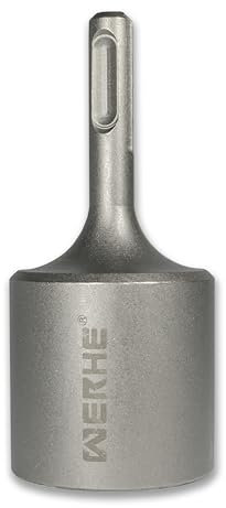 WERHE® Chiodatrice professionale 32,5 x 45 x 100 mm per l'inserimento di picchetti di terra profondi - Jack Hammer Picket Post Driver Driver SDS Plus