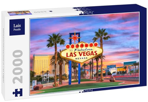 Lais Puzzle Willkommensschild in Las Vegas 2000 Teile