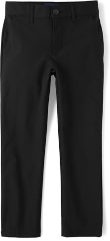 The Children's Place,Boys,Uniform Quick Dry Chino Pants,Black,7