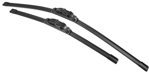 X AUTOHAUX 2pcs 26+18 Silicone Front Windshield Wiper Blade for BMW 5 Series F10 F07 F11 2011-2016 for BMW 6 Series F12 Windscreen Wiper OE Replacement Set All-Seasons Not for J/U Hook