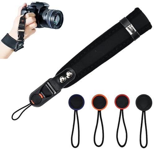YAANBUNB Cinghia da Polso per Fotocamera,Laccio da Polso per Fotocamera,Cinturino da Polso per Fotocamera con Chiusura Rapida,Cinghia per Fotocamera Regolabile per Polsi per Viaggiare, Campeggiare