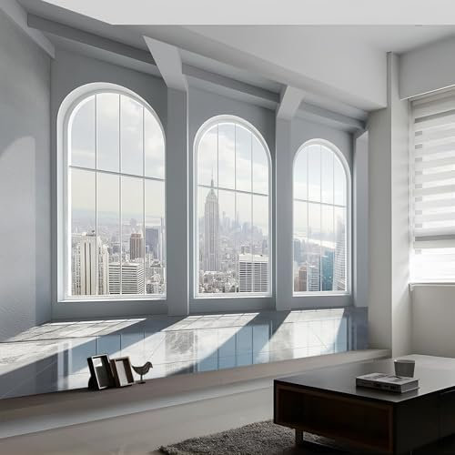 Fototapeten Kunstfotografie Stadtlandschaft Wandtapete B200 x H140 cm, Grau Vliestapete Wandbilder Tapete 3D Effekt für Wohnzimmer Schlafzimmer Kinderzimmer Wanddekoration Kindertapete