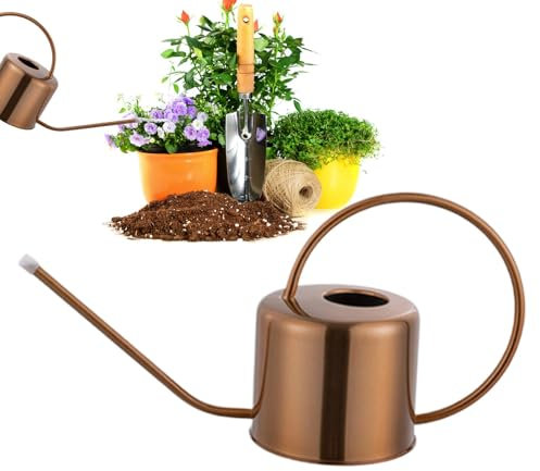 Arrosoir en Métal Rétro – Arrosoir Vintage Durable pour, Design À Long Bec | Arrosoir De Jardin en Métal pour Usage Intérieur Et Extérieur, Bidon Rustique Décoratif pour Le Jardinage Et La Déc