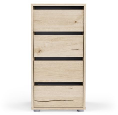 Box and beyond - Contero de 4 cajones - Compacto y elegante - Almacenamiento práctico y moderno (39,3 x 76,3 x 39,6 cm)