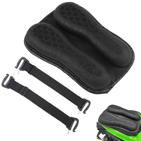 da sella per moto, ammortizzante, da sella per motocicletta, con per sedile posteriore, cuscini da sella per moto traspiranti con pellet antiscivolo, gel memory foam e