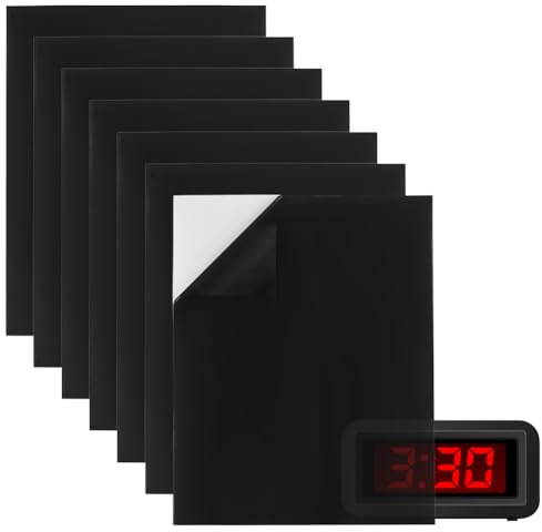 BENECREAT 7 Blatt Lichtblockierende Aufkleber 250 * 200mm Schwarze LED Licht Dimmaufkleber Lichtblockierende Abdeckung Filter Dimmen von 50% Licht Für LED Licht Elektronik Monitor