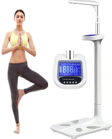 Digital Medical Scale, Professional Physician Scale, Ultrasonic Height and Weight Scale, Body Fat Measuring Instrument, 440lbs Capacity, Height Measurement Range: 90-195cm