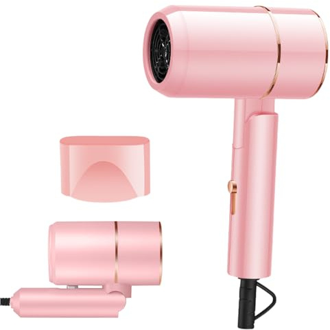 Travel Hairdryers for Women, Hair Dryer Lightweight Hairdryers, Fast Drying Blow Dryer, Small Hair Dryer with Hot and Cold Button for Multi Women Man Hairstyles, for Home Salon Travel
