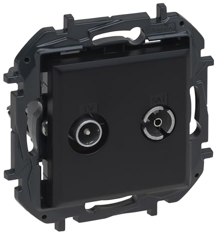 LEGRAND Niloé Step Series TV R/SAT Socket for Flush-Mounted Installation, Anthracite, 398317B