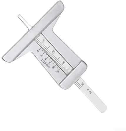 Misuratore di profondità per pneumatici in acciaio inossidabile con marcature incise chiare per una misurazione precisa, con design compatto adatto per professionisti automobilistici (B)