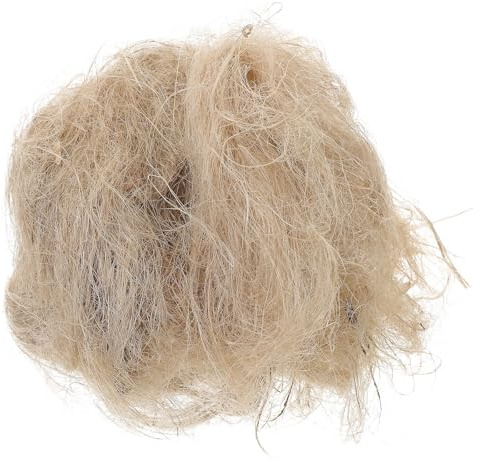 HOOWIFFY Vogelnestzubehör 40g Natürlich Jute und Wollmischung für Vögel und Kleine Haustiere Geeignet als Nistmaterial für Innen und Außenbereiche (15X10X5 cm)