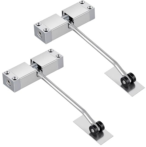 JIEHIN 2 chiudiporta automatici, chiudiporta da giardino, chiudiporta esterno, chiudiporta con ruote, per porte interne ed esterne, porte del giardino, porte della camera
