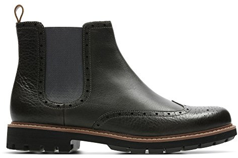 Clarks Batcombe Top, Stivali Chelsea Uomo, Grigio (Taupe Leather), 42 EU