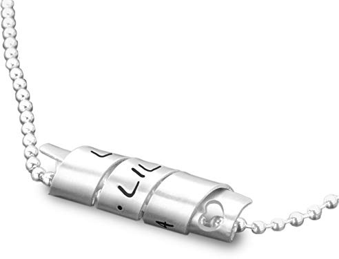 Namenskette mit Gravur 925 Silber SCROLL HEART 925 Silberkette mit Gravur Herz Partnerschmuck Partnerkette Geschenk Verlobung