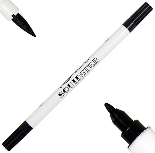Pain-is-Art Squidster Hautmarker Schwarz Tattoostift mit Flexible Pinselspitze, Skin Marker, Marker