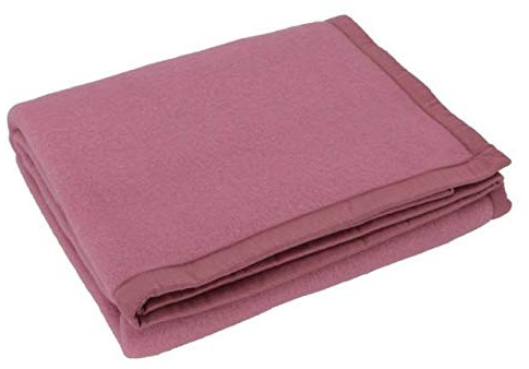 SOMMA Coperta Daisy Pura Lana 450 gr/mq 1 Piazza e Mezza Rosa