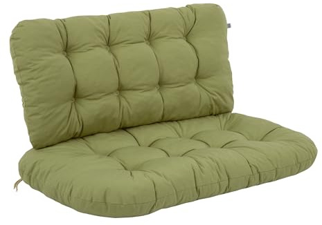 PATIO Gartensofa Polster 95 cm Marocco 2 TLG. Sitzkissen mit Rückenlehne Bankauflage Rattangarnitur mit Schnüren