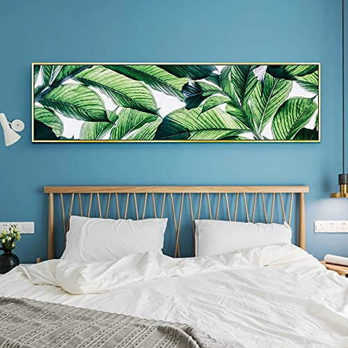 DIY 5D Diamond Painting Bild Kits Full Drill Grünes Blatt Groß Diamant Malerei nach Zahlen Kit Kunst Voll Dot Crystal Strass Mosaik Stickerei Kreuzstich Handwerk für Home Wanddekoration 80x200cm