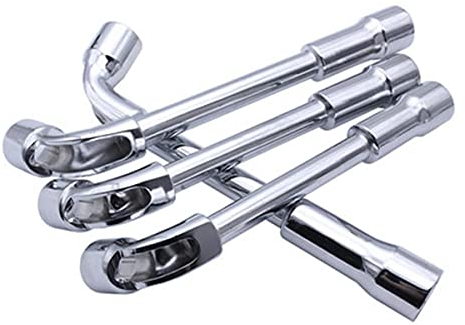 Rohrsteckschlüssel, L-förmig, perforierter Ellenbogen, Auto-Reparaturwerkzeug, 7-förmiges Sechskant-Doppelkopfgehäuse-Schraubenschlüssel-Set, 24 mm
