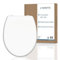 SCHÜTTE Toilet Seat with Soft-Close Mechanism, Removable Toilet Lid Made of Shatterproof Duroplast, Innovative DIY Installation with Adhesive Pads, Toilet Lid and Seat Maximum Load 150 kg, White