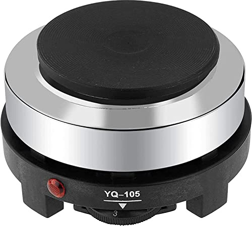 EdirFtra Hervidor de arroz, Placa de cocción eléctrica portátil Mini Disco de calefacción doméstica, para el hogar y la Oficina, Adecuado para Calentar Leche, café, té, 500 vatios 220-240 voltios