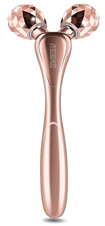 3D Facial Massager Rollers Facial Lifting Massager, Skin Care Face Body Massager Firming Tools for Body Relaxation Massage, Kneading, Body Slimming and V-Shaped Face Lift, Anti-Wrinkle (Rose Gold)
