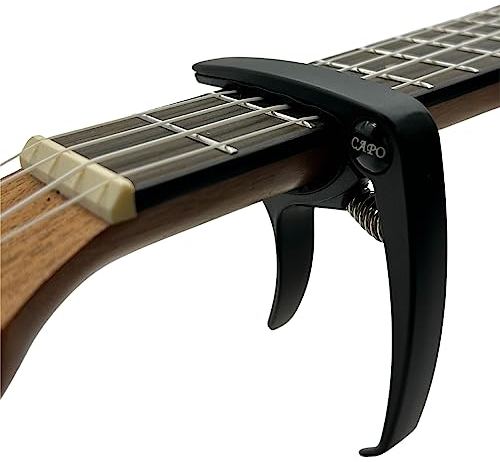 Kapodaster, Capo Gitarre, Kapodaster für Gitarre,Trigger Kapodaster Capotastos für akustische E-Gitarren und Ukulele, Material Zinklegierung, Schwarz