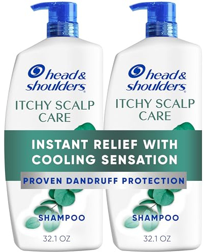 Head & Shoulders Anti-Dandruff Shampoo and Conditioner with 1% Pyrithione Zinc, Eucalyptus for Itchy Scalp Care 2-in-1 Twin Pack, Flake Control and Refreshed Scalp, 32.1 fl oz Each