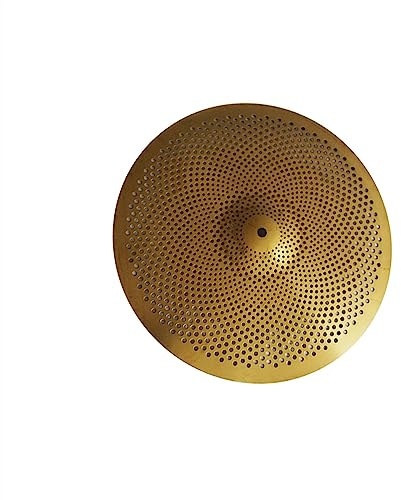 Platillo Ride De 20 Pulgadas, Platillo Silencioso Plateado, Platillo De Bajo Volumen para Bateristas, Entrenamiento En Interiores Platillos para Principiantes (Color : Gold)