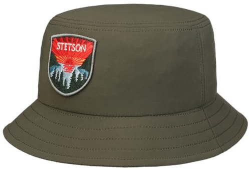 Stetson Jersey Bucket Stoffhut Einfarbiger Knautschbarer Fischerhut UV-Schutz Unisex Damen Herren Ganzjährig