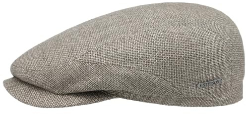 Stetson Taleco Schirmmütze Flatcap Uni einfarbig Made in EU Damen Herren Sommer Winter