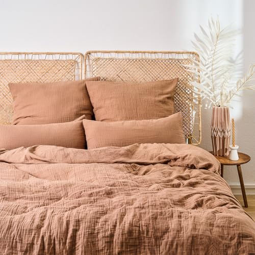 Blumtal Ropa de Cama 200x200 cm - Oeko-Tex Certificado Muselina - Funda Nórdica 200x200 + 2X Funda de Almohada 80x80