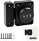Chiavistello Porta a Combinazione a 3 Cifre Chiavistello Serrature con Combinazione Piccolo Chiusura Porta per Porte Scorrevole Interna Armadietto, Nero