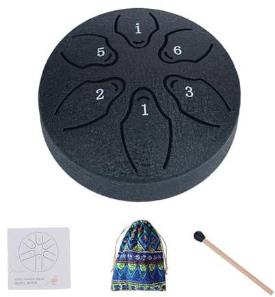 Regentrommel Für Den Garten Draußen, Rain Drum Outdoor, Rain Drum Für Garten, Steel Tongue Drum Regentrommel Tongue Rain Chime Drum, Wasserdichte Trommel-Regenglocke-3 Zoll 6Töne