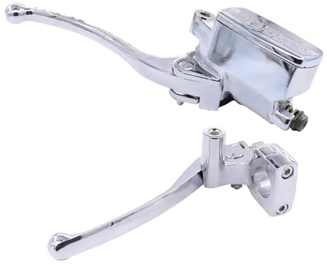 ApplianPar Motorcycle 1 Inch Handlebar Hydraulic Brake Clutch Master Cylinder Lever Handle Bars Reservoir for NV600 VT600 Shadow