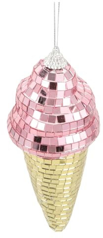 JOINPAYA Ice Cream Ornaments Disco Ball Hanging Decor Party Decorations Ice Shaped Prop for Summer Gathering