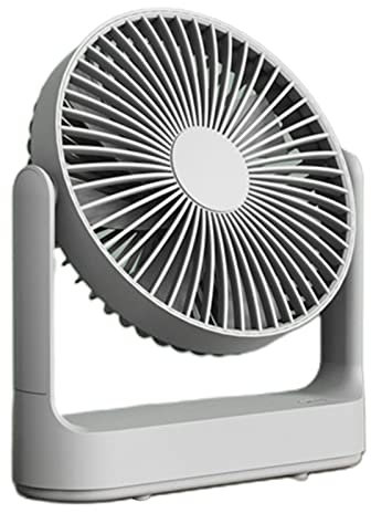 PLCPDM Ventilador de mesa de 7 pulgadas USB fuerte 4000 mAh recargable ventilador de escritorio 4 velocidades para el hogar, oficina, viajes, ventilador de techo