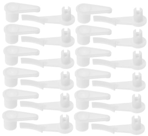 Housoutil Leuchtenteile 20 Stück Deckenleuchtenverschlüsse -deckenleuchtenzubehör Kunststoff-lichtklammern Für Einbauleuchten Federklammern
