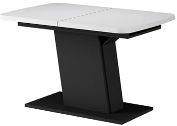 Vicco Esstisch Fenaro, Weiß/Schwarz, 120-160 x 80 cm | ausziehbar, ausziehbar für flexible Tischgrößenanpassung