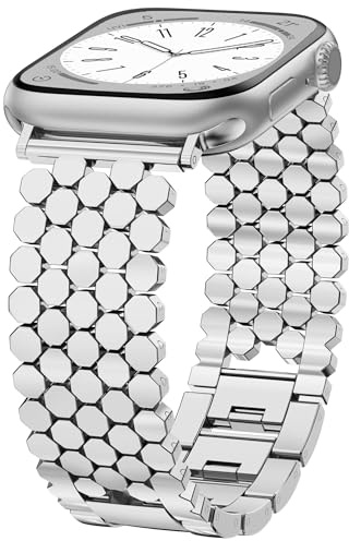 Metallarmband i Bihoningsdesign för Apple Watch 38/40/41/42/44/45/46/49 mm – Elegant Damarmband Kompatibelt med iWatch Serie 11 10 9 8 7 6 5 4 3 2 1 Ultra SE
