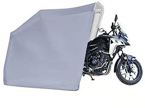 Garage per moto in acciaio inox, pieghevole, per giardino e parcheggio, design salvaspazio resistente alle intemperie