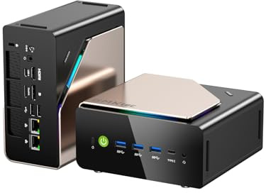 GMKtec Evo-T1 AI Mini PC Intel Ultra 9 285H, 64 Go DDR5, SSD M.2 PCIe 4.0 2 to, 99 Tops, Mini Gaming PC avec Oculink|Dual 2.5G LAN|USB 4.0|Quad Display 8K, Mini Ordinateur pour Bureau