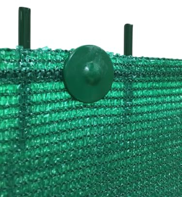 edenvista Fixations Brise Vue GRIPNET, Traités Anti-UV pour Panneaux grillagés (diamètre Tige 5mm) | Lot de 100 Pièces, Couleur Vert.