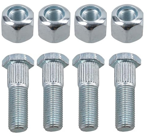 AB Tools Pack de 4 3/8 UNF Goujons et écrous de Roue pour remorque PCD de 4, Les concentrateurs de Suspension